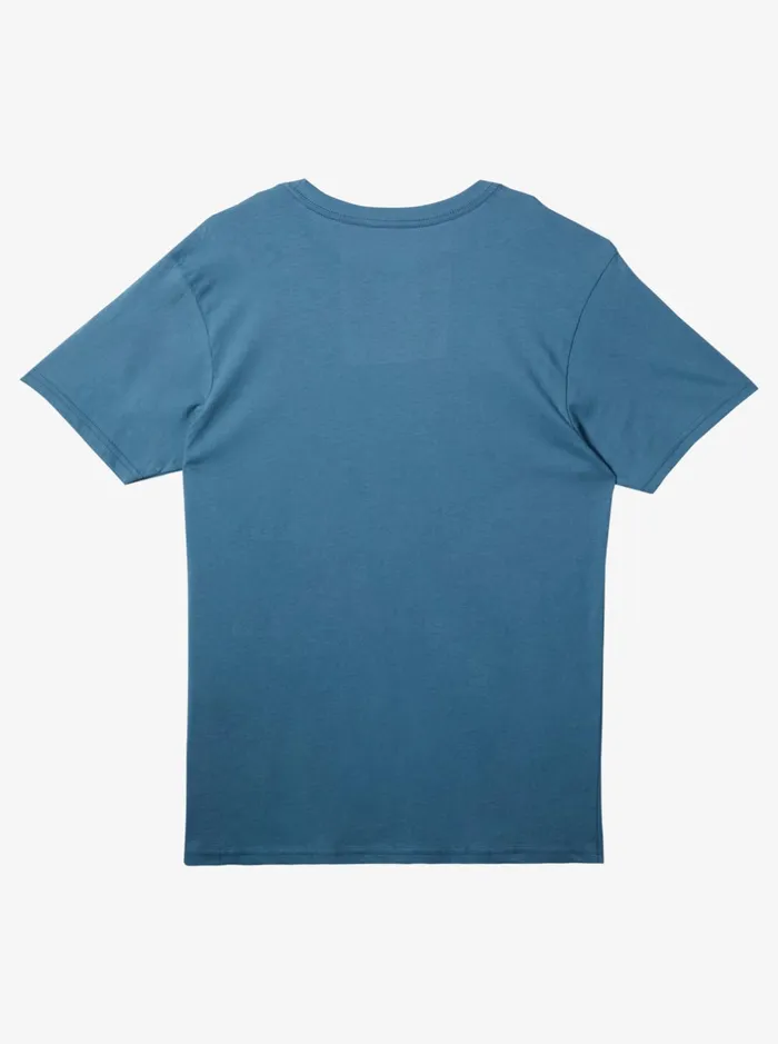 Tees Men Quiksilver Level Up TShirt Aegean Blue Tees Men Quiksilver Level Up TShirt Aegean Blue