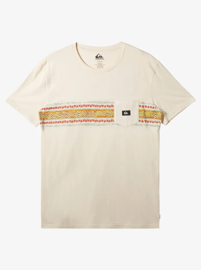 Tees Men Quiksilver Mesa Stripe Pocket TShirt Birch