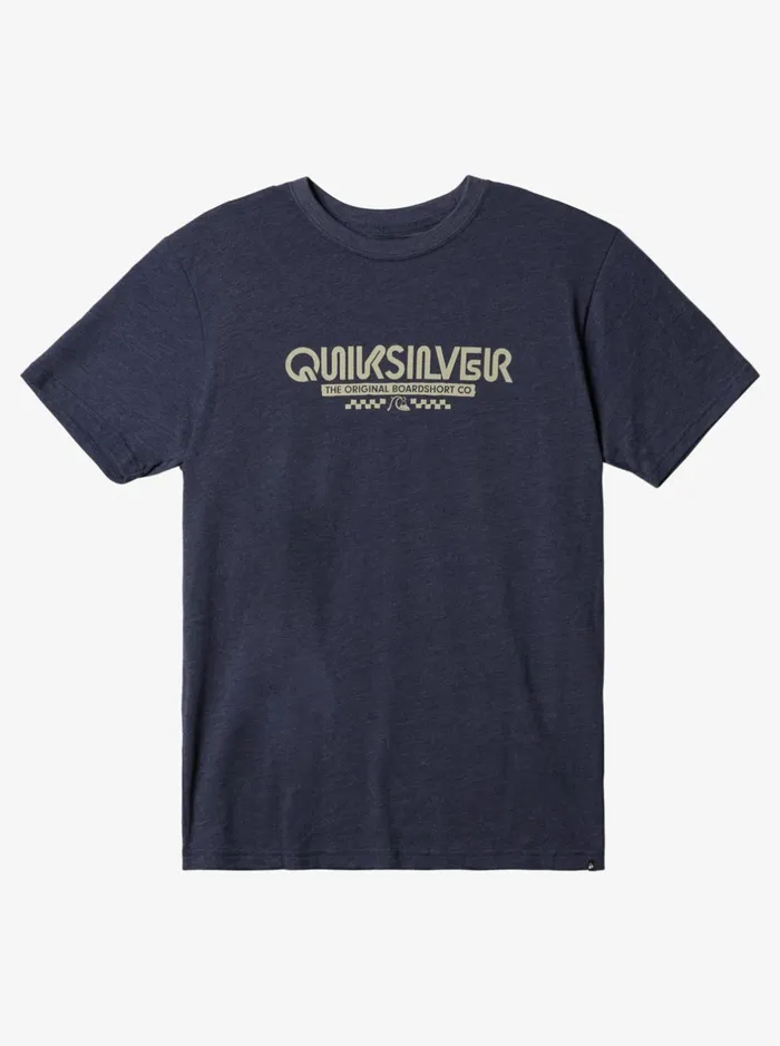 Tees Men Quiksilver Omni Check TShirt Navy Blazer Heather