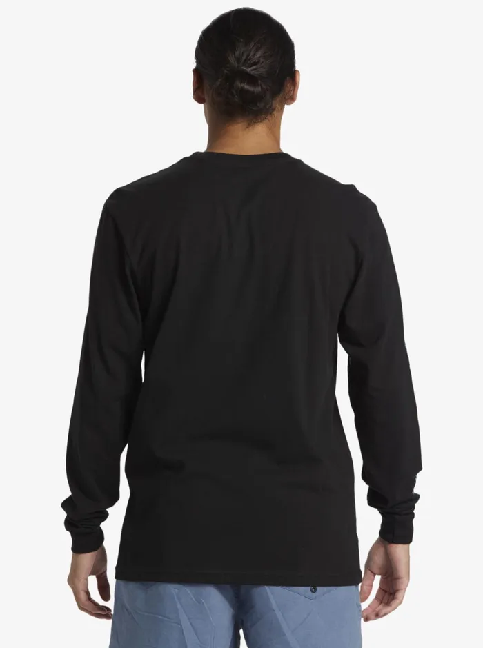 Tees Men Quiksilver Omni Check Turn Long Sleeve TShirt Black Tees Men Quiksilver Omni Check Turn Long Sleeve TShirt Black