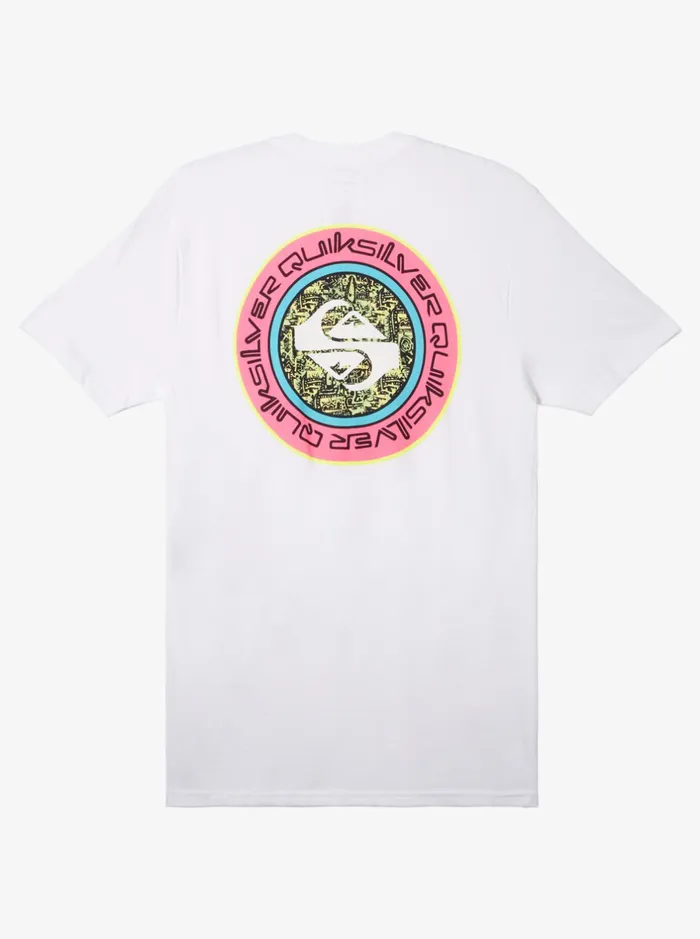 Tees Men Quiksilver Omni Circle TShirt White Tees Men Quiksilver Omni Circle TShirt White