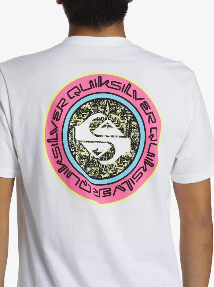 Tees Men Quiksilver Omni Circle TShirt White Tees Men Quiksilver Omni Circle TShirt White