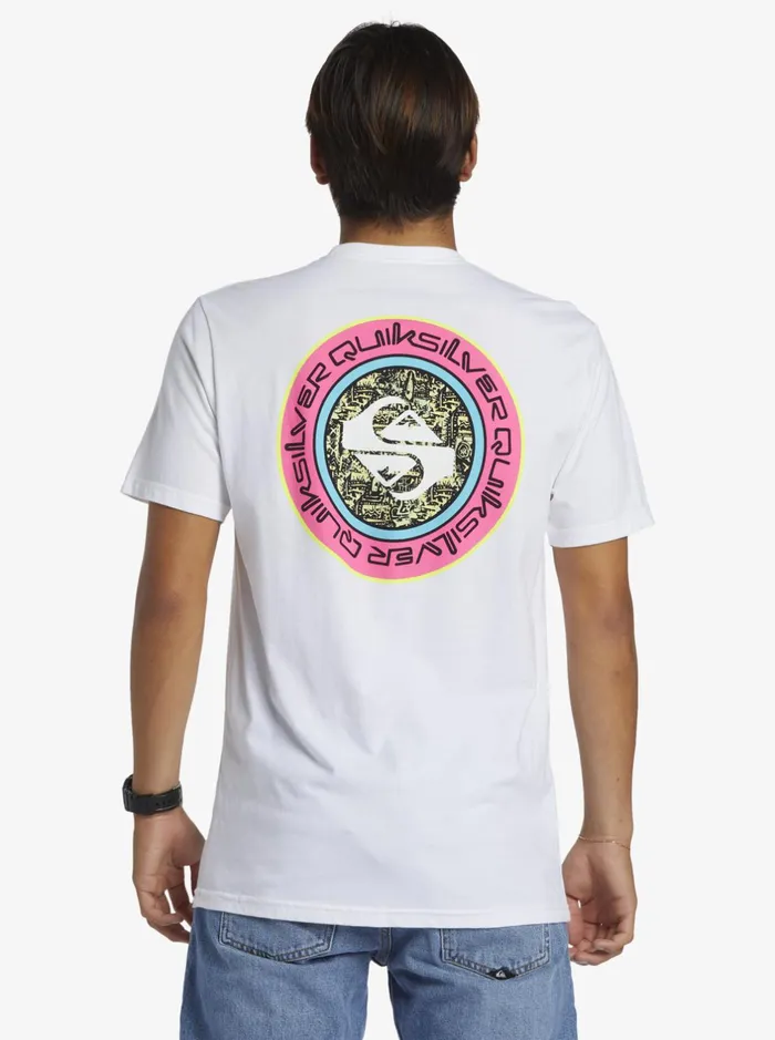 Tees Men Quiksilver Omni Circle TShirt White Tees Men Quiksilver Omni Circle TShirt White