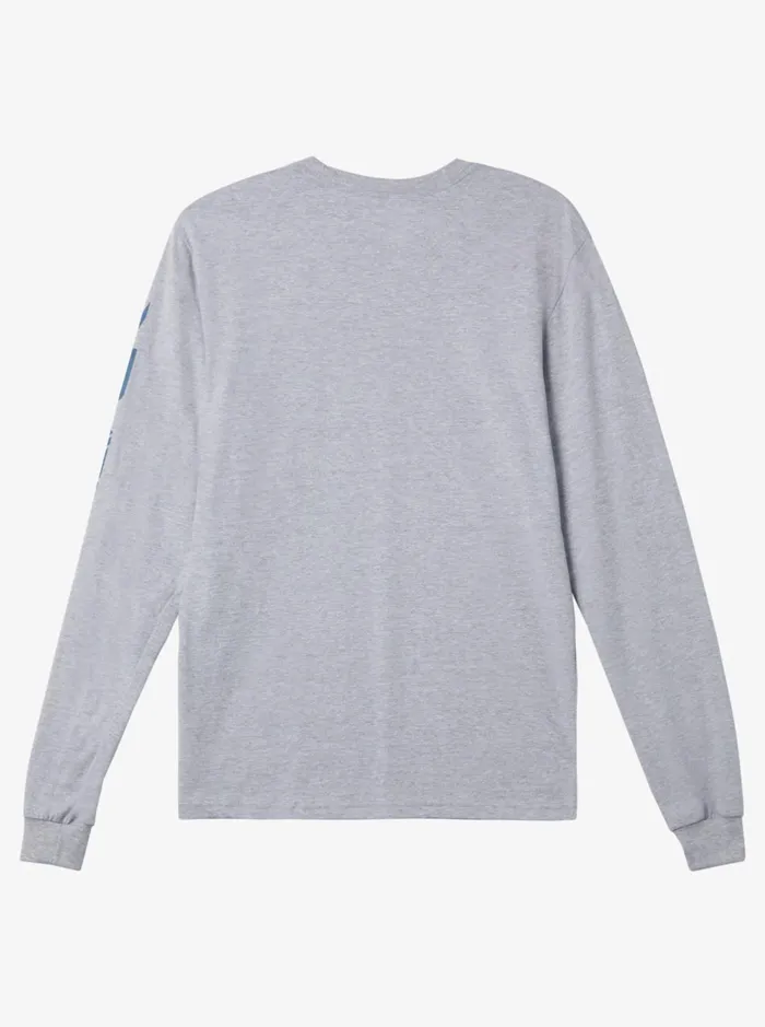 Tees Men Quiksilver Omni Logo Long Sleeve TShirt Athletic Heather Tees Men Quiksilver Omni Logo Long Sleeve TShirt Athletic Heather