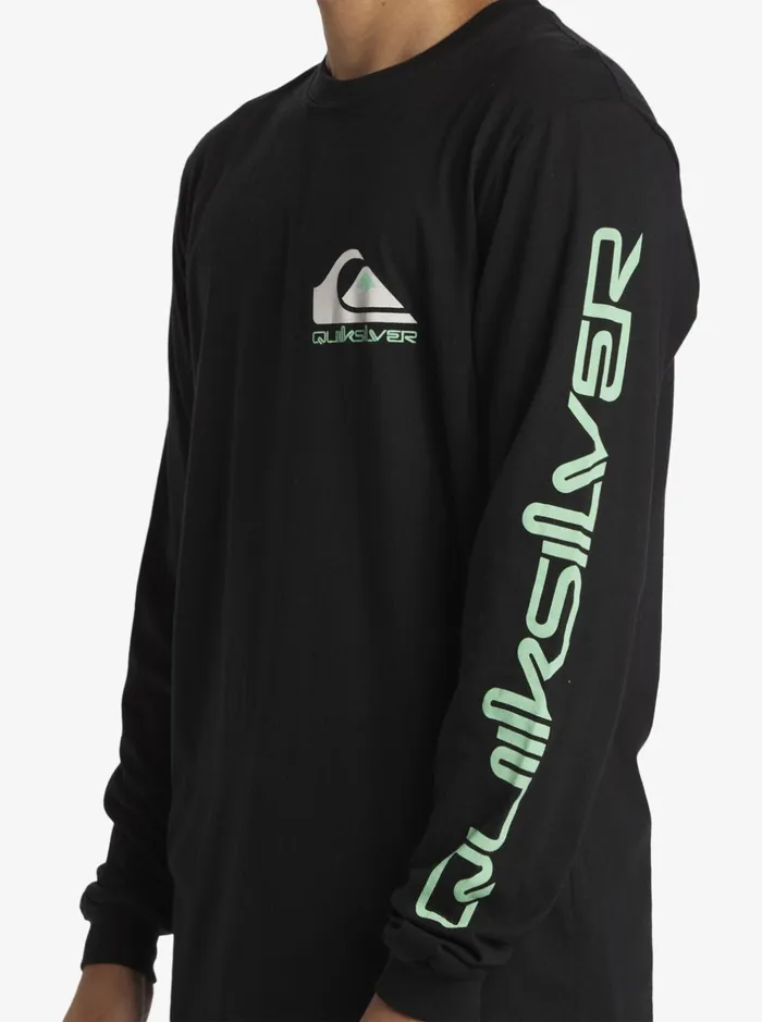 Tees Men Quiksilver Omni Logo Long Sleeve TShirt Black Tees Men Quiksilver Omni Logo Long Sleeve TShirt Black