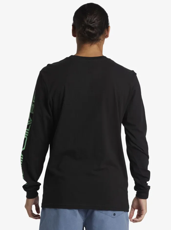 Tees Men Quiksilver Omni Logo Long Sleeve TShirt Black Tees Men Quiksilver Omni Logo Long Sleeve TShirt Black