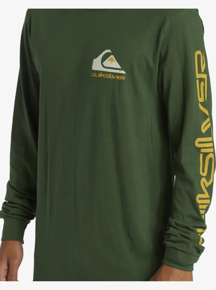 Tees Men Quiksilver Omni Logo Long Sleeve TShirt Greener Pastures Tees Men Quiksilver Omni Logo Long Sleeve TShirt Greener Pastures