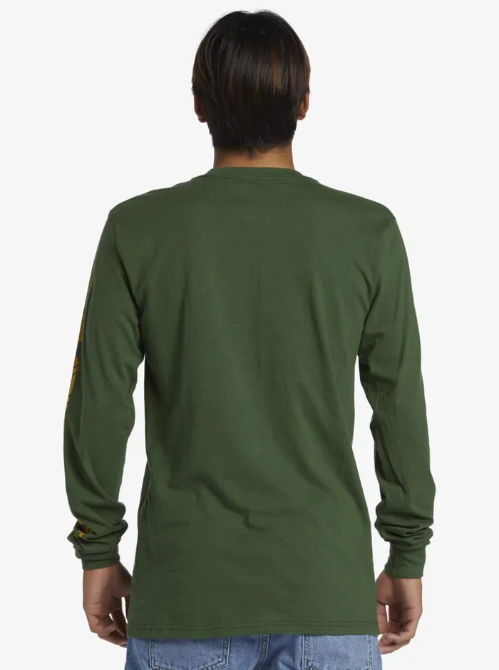 Tees Men Quiksilver Omni Logo Long Sleeve TShirt Greener Pastures Tees Men Quiksilver Omni Logo Long Sleeve TShirt Greener Pastures
