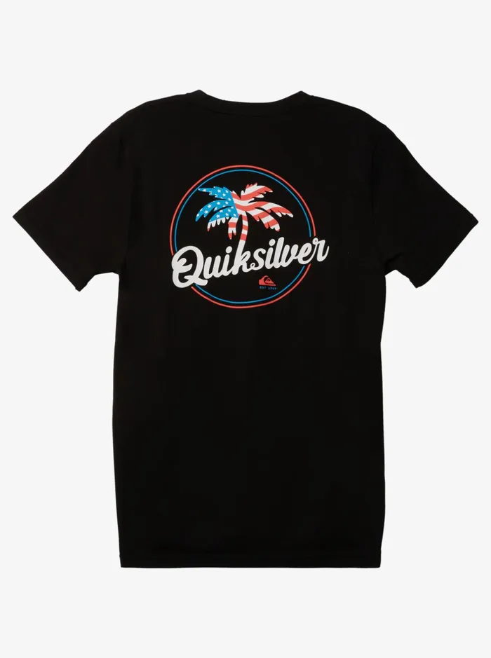 Tees Men Quiksilver Palm Breezy TShirt Black Tees Men Quiksilver Palm Breezy TShirt Black