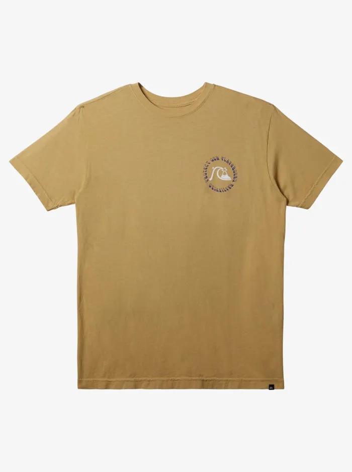 Tees Men Quiksilver Protect Our Playground TShirt Taos Taupe