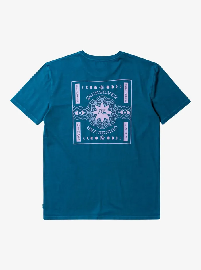 Tees Men Quiksilver Psyched TShirt Moroccan Blue Tees Men Quiksilver Psyched TShirt Moroccan Blue