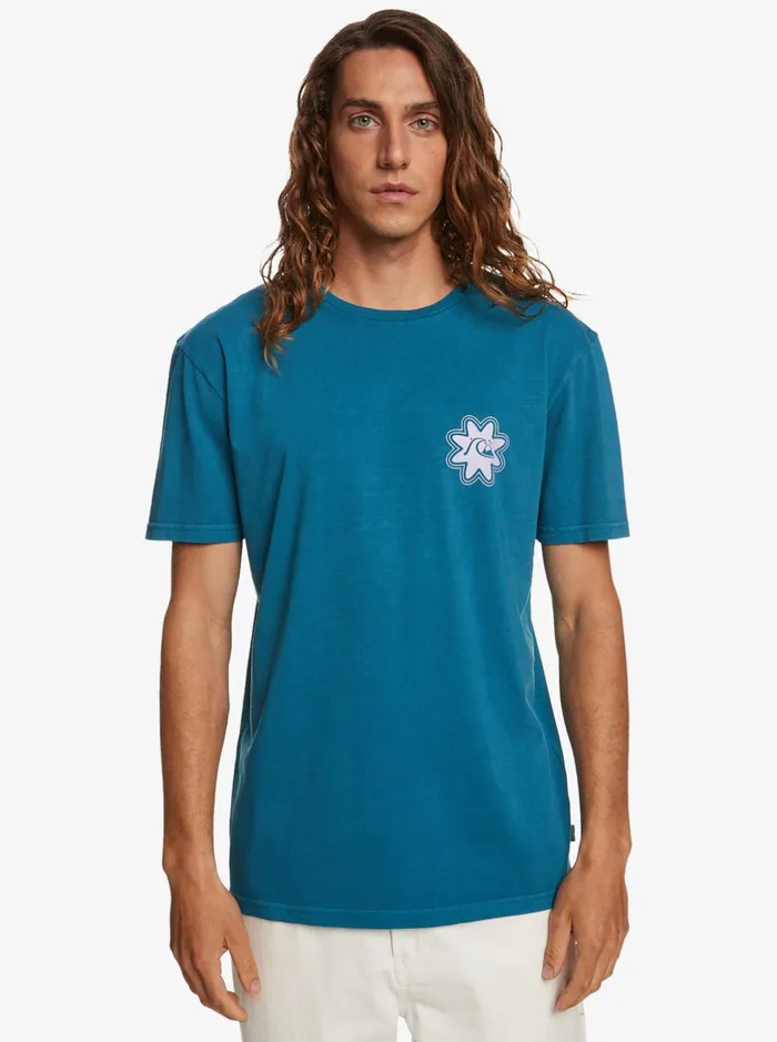 Tees Men Quiksilver Psyched TShirt Moroccan Blue Tees Men Quiksilver Psyched TShirt Moroccan Blue
