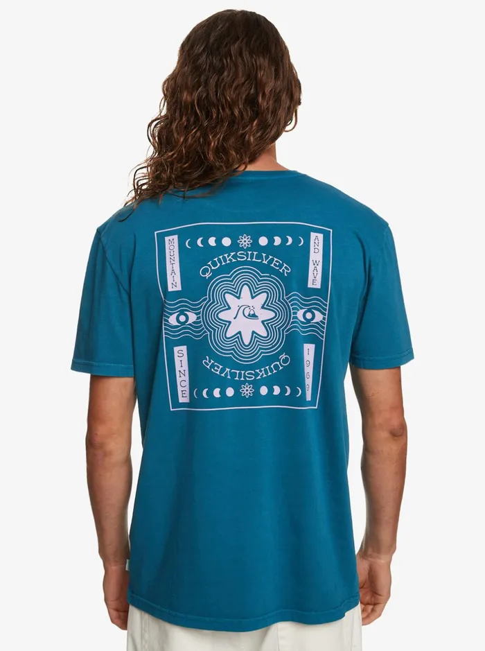 Tees Men Quiksilver Psyched TShirt Moroccan Blue Tees Men Quiksilver Psyched TShirt Moroccan Blue