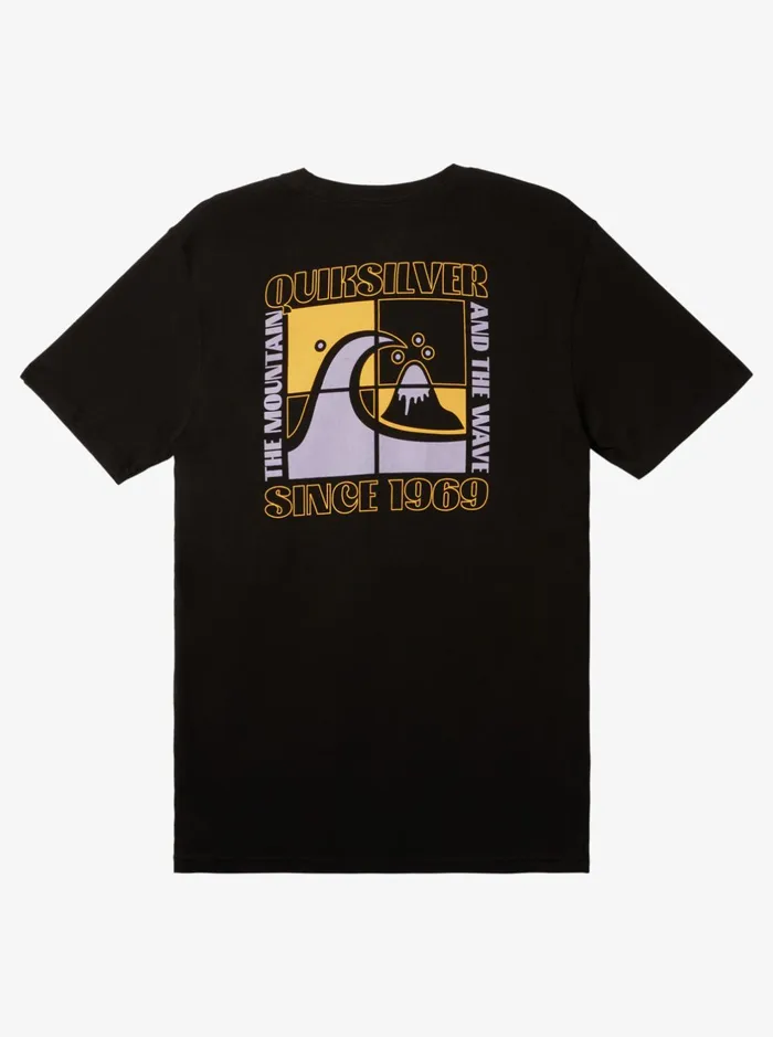 Tees Men Quiksilver Quik Blocks TShirt Black Tees Men Quiksilver Quik Blocks TShirt Black