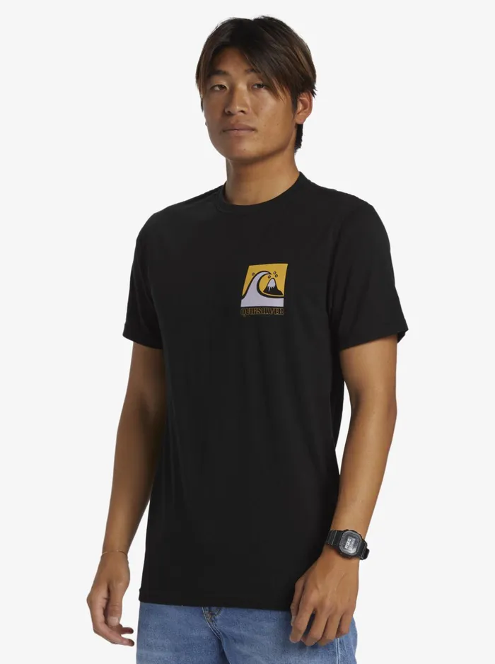 Tees Men Quiksilver Quik Blocks TShirt Black Tees Men Quiksilver Quik Blocks TShirt Black