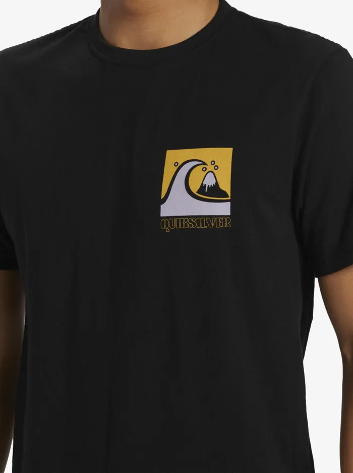 Tees Men Quiksilver Quik Blocks TShirt Black Tees Men Quiksilver Quik Blocks TShirt Black