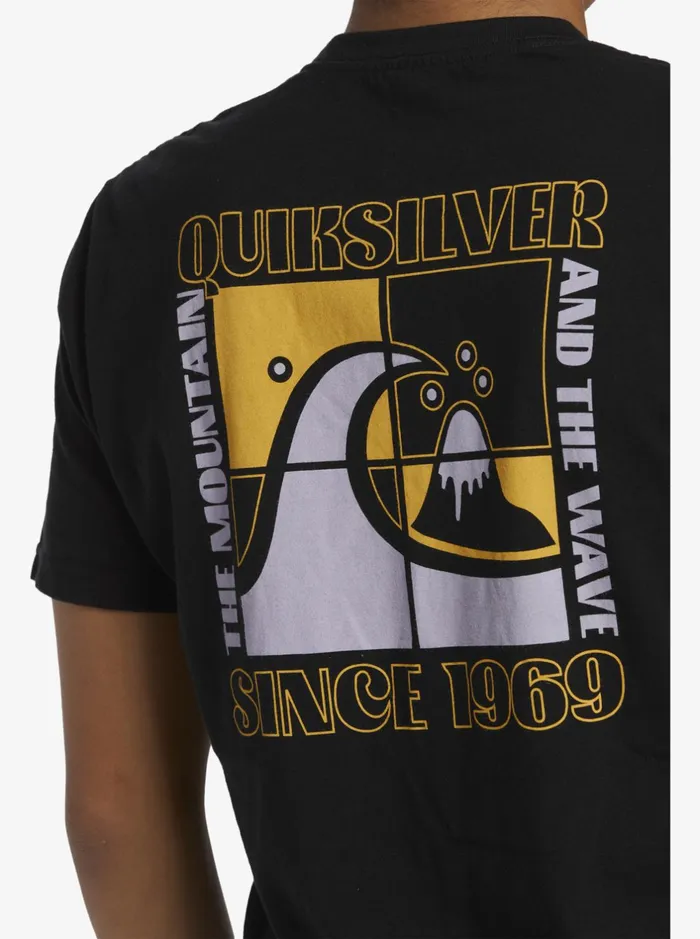 Tees Men Quiksilver Quik Blocks TShirt Black Tees Men Quiksilver Quik Blocks TShirt Black