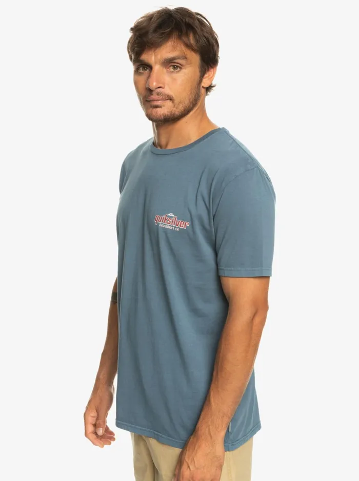 Tees Men Quiksilver Quik Words TShirt Bering Sea Tees Men Quiksilver Quik Words TShirt Bering Sea