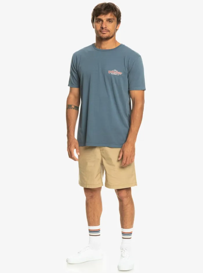 Tees Men Quiksilver Quik Words TShirt Bering Sea Tees Men Quiksilver Quik Words TShirt Bering Sea