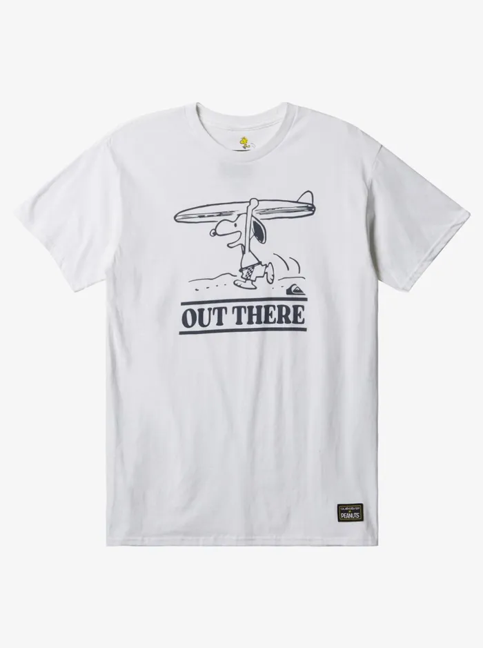 Tees Men Quiksilver Quiksilver X Peanuts Out There TShirt White