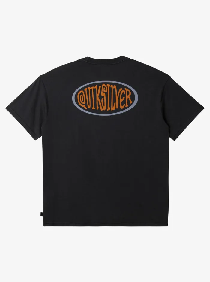 Tees Men Quiksilver Real Surfin TShirt Black Tees Men Quiksilver Real Surfin TShirt Black