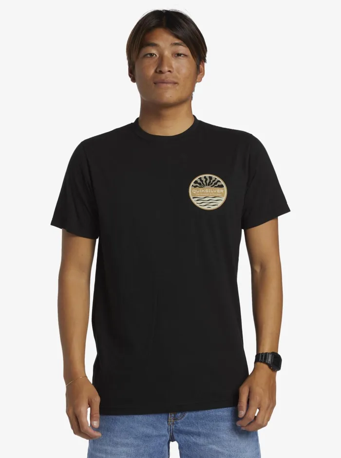 Tees Men Quiksilver Sea Brigade TShirt Black Tees Men Quiksilver Sea Brigade TShirt Black