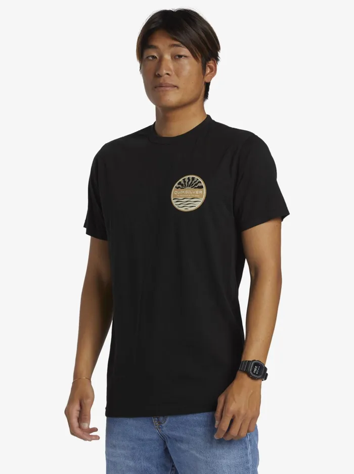 Tees Men Quiksilver Sea Brigade TShirt Black Tees Men Quiksilver Sea Brigade TShirt Black