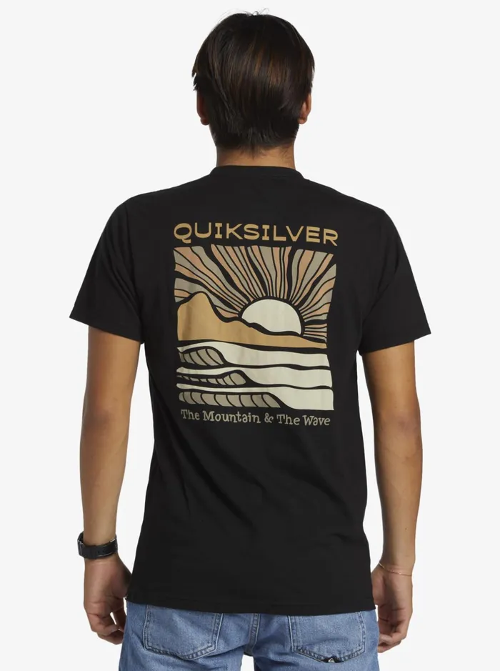 Tees Men Quiksilver Sea Brigade TShirt Black Tees Men Quiksilver Sea Brigade TShirt Black