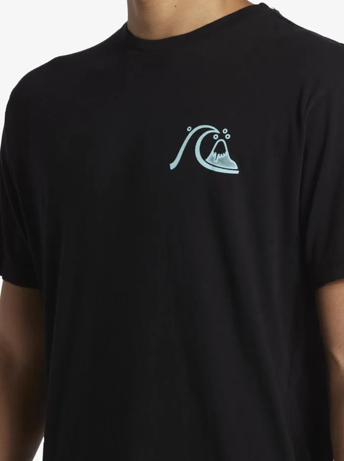 Tees Men Quiksilver Send Wax Mtz TShirt Black Tees Men Quiksilver Send Wax Mtz TShirt Black