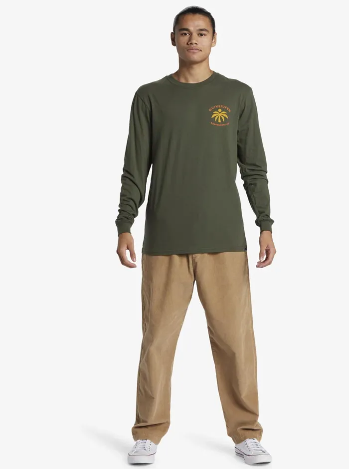 Tees Men Quiksilver Solo Arbol Long Sleeve TShirt Climbing Ivy Tees Men Quiksilver Solo Arbol Long Sleeve TShirt Climbing Ivy