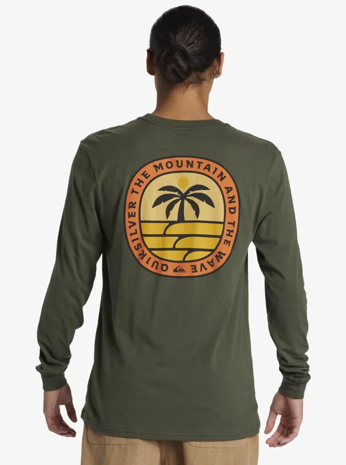 Tees Men Quiksilver Solo Arbol Long Sleeve TShirt Climbing Ivy Tees Men Quiksilver Solo Arbol Long Sleeve TShirt Climbing Ivy