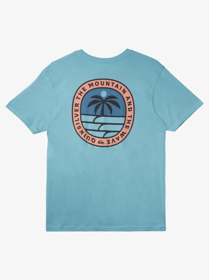 Tees Men Quiksilver Solo Arbol TShirt Reef Waters Tees Men Quiksilver Solo Arbol TShirt Reef Waters