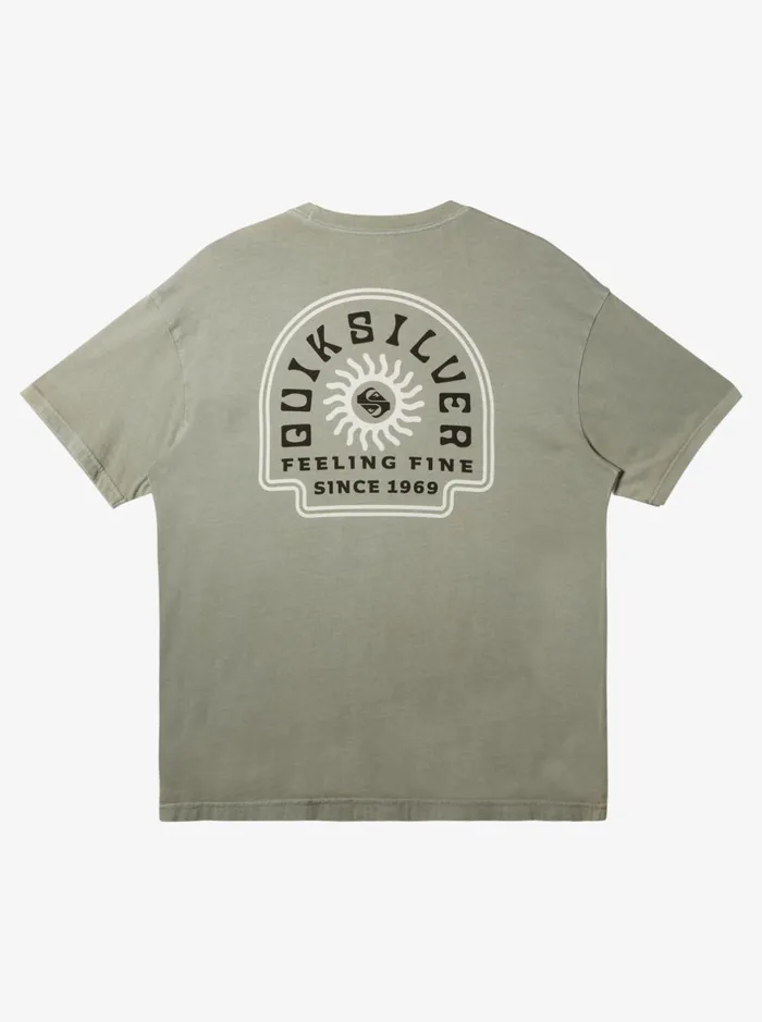 Tees Men Quiksilver State Of Mind TShirt Iceberg Green Tees Men Quiksilver State Of Mind TShirt Iceberg Green