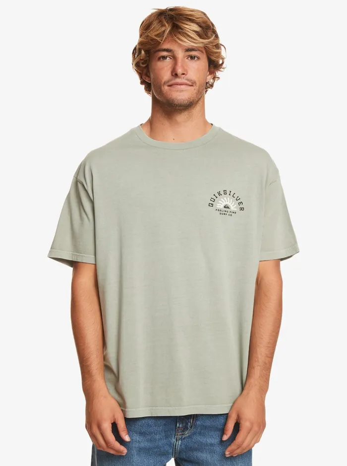 Tees Men Quiksilver State Of Mind TShirt Iceberg Green Tees Men Quiksilver State Of Mind TShirt Iceberg Green
