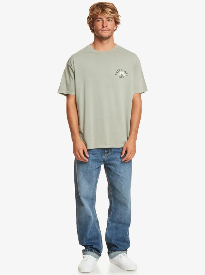 Tees Men Quiksilver State Of Mind TShirt Iceberg Green Tees Men Quiksilver State Of Mind TShirt Iceberg Green