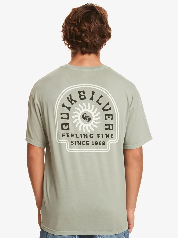 Tees Men Quiksilver State Of Mind TShirt Iceberg Green Tees Men Quiksilver State Of Mind TShirt Iceberg Green