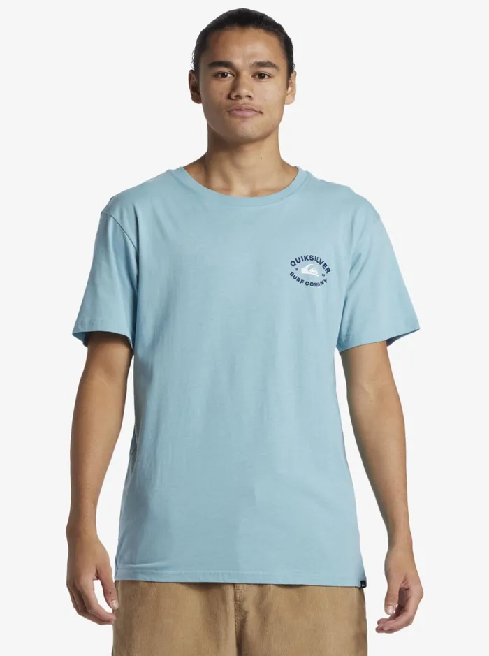 Tees Men Quiksilver Stay In Bounds TShirt Reef Waters Tees Men Quiksilver Stay In Bounds TShirt Reef Waters