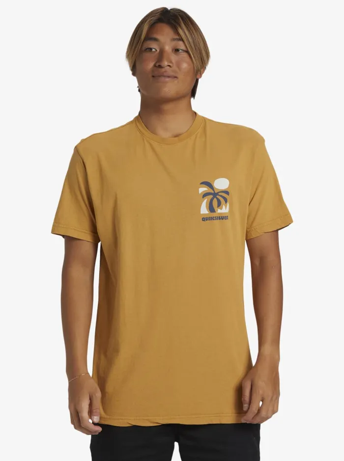 Tees Men Quiksilver Summer Hope TShirt Mustard Tees Men Quiksilver Summer Hope TShirt Mustard