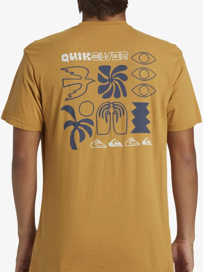 Tees Men Quiksilver Summer Hope TShirt Mustard Tees Men Quiksilver Summer Hope TShirt Mustard