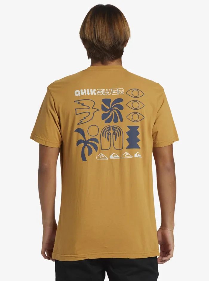 Tees Men Quiksilver Summer Hope TShirt Mustard Tees Men Quiksilver Summer Hope TShirt Mustard