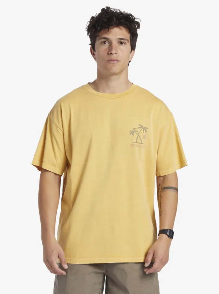 Tees Men Quiksilver Sunset Rituals TShirt Yolk Yellow Tees Men Quiksilver Sunset Rituals TShirt Yolk Yellow