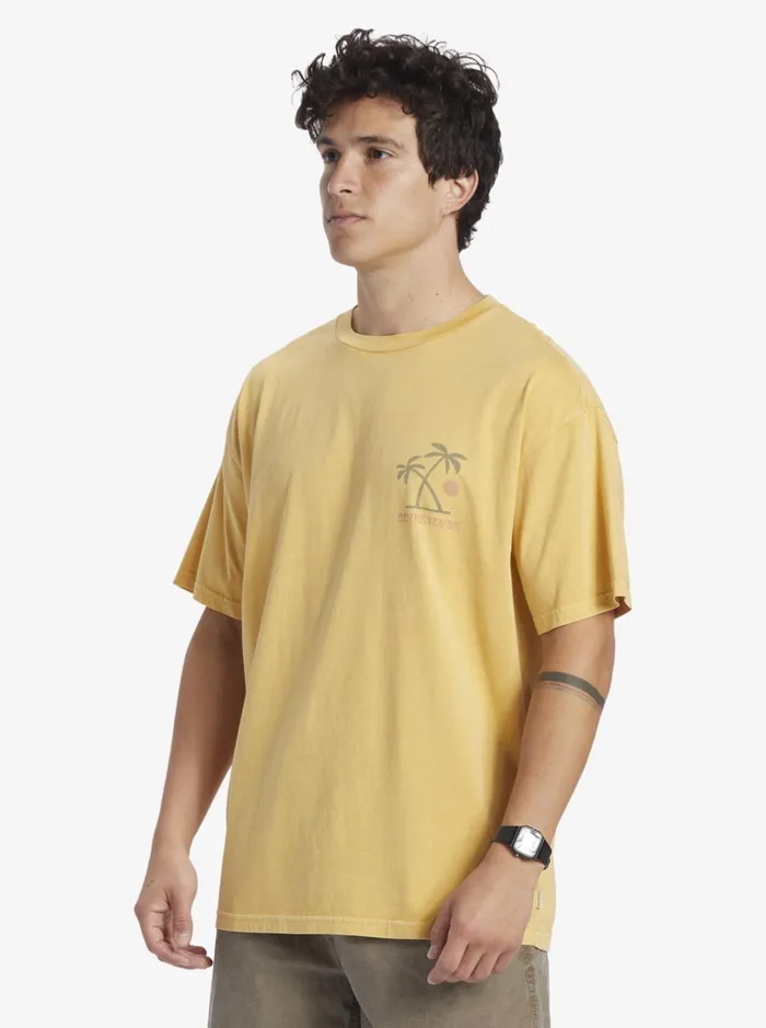 Tees Men Quiksilver Sunset Rituals TShirt Yolk Yellow Tees Men Quiksilver Sunset Rituals TShirt Yolk Yellow