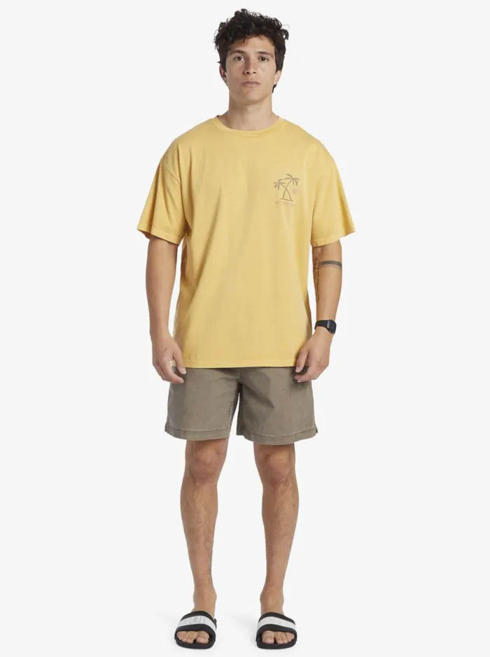 Tees Men Quiksilver Sunset Rituals TShirt Yolk Yellow Tees Men Quiksilver Sunset Rituals TShirt Yolk Yellow