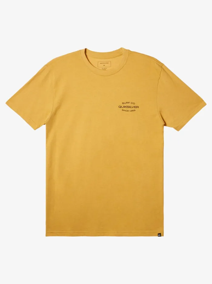 Tees Men Quiksilver Surf Lockup TShirt Bright Gold Heather