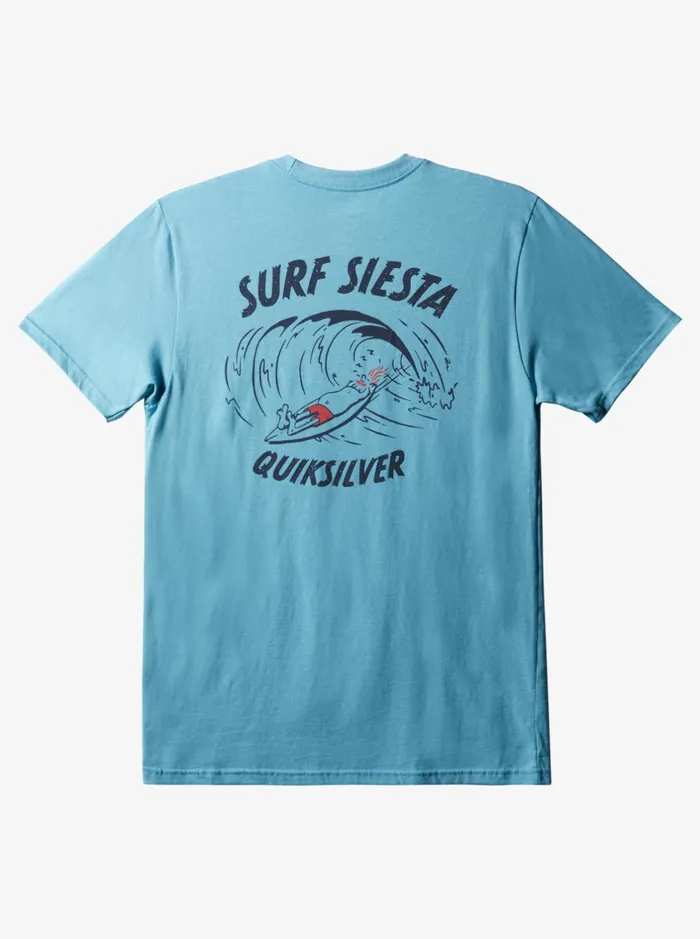 Tees Men Quiksilver Surf Siesta TShirt Delphinium Blue Tees Men Quiksilver Surf Siesta TShirt Delphinium Blue