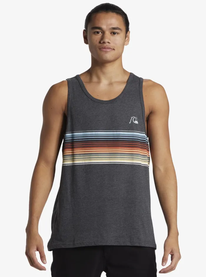 Tees Men Quiksilver Swell Vision Tank Mj0 TShirt Charcoal Heather Tees Men Quiksilver Swell Vision Tank Mj0 TShirt Charcoal Heather