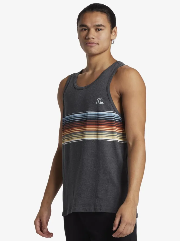 Tees Men Quiksilver Swell Vision Tank Mj0 TShirt Charcoal Heather Tees Men Quiksilver Swell Vision Tank Mj0 TShirt Charcoal Heather