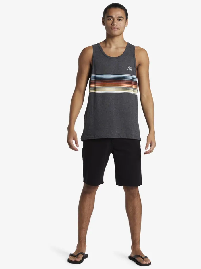 Tees Men Quiksilver Swell Vision Tank Mj0 TShirt Charcoal Heather Tees Men Quiksilver Swell Vision Tank Mj0 TShirt Charcoal Heather