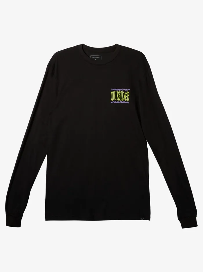 Tees Men Quiksilver Taking Roots Long Sleeve TShirt Black