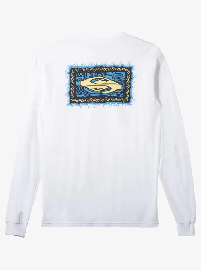 Tees Men Quiksilver Taking Roots Long Sleeve TShirt White Tees Men Quiksilver Taking Roots Long Sleeve TShirt White
